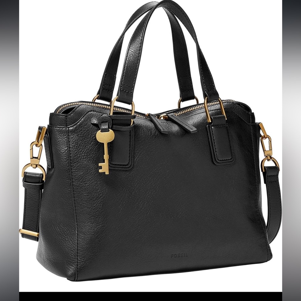 Fossil Women's Jacqueline Eco-Leather Satchel Purse Handbag